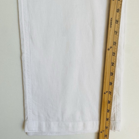 Caslon Linen Pants Sz M White Pull On Elastic Waist Coastal Boho Beach Summery - Picture 6 of 9